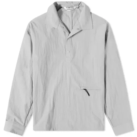 Nylon Drawstring Popover Overshirt