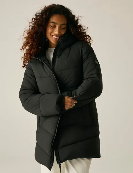 Regatta Faye Water Repellent Hooded Padded Jacket Black