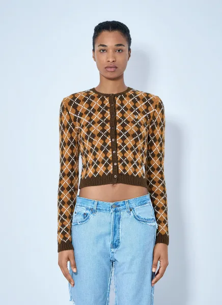 Argyle Knit Cardigan