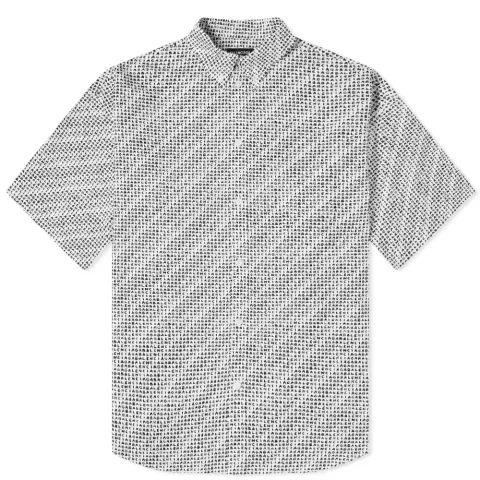 Short Sleeve Hand Drawn Repeat Logo Shirt