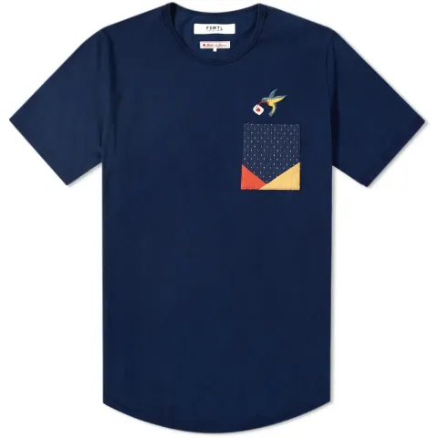 Indigo Origami Pocket Tee
