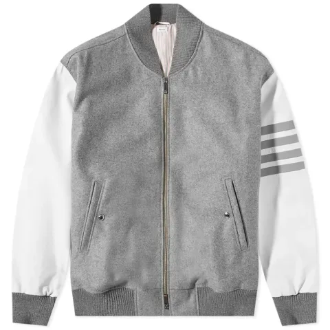 Melton & Leather Varsity Jacket