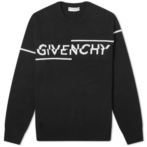 Split Logo Merino Crew Knit