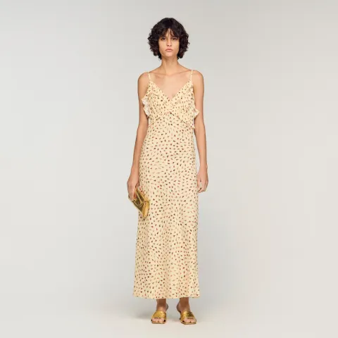 Flower print maxi dress