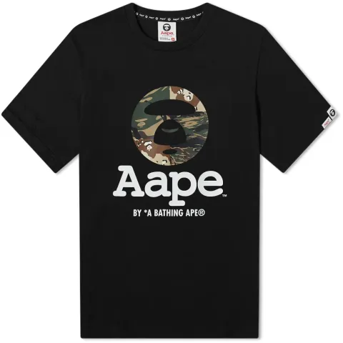 AAPE Mix Camo Moon Face OG T-Shirt