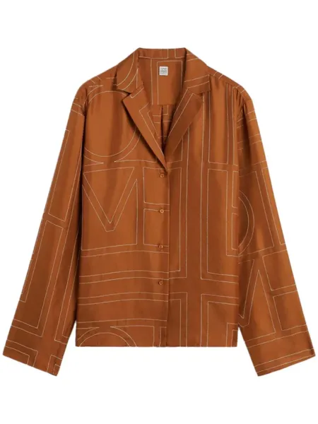 Silk Pj Top Terracotta