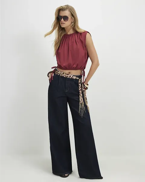River Island Short Sleeve Bubble Hem T-Shirt