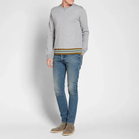 Military Taping Welt Crew Sweat