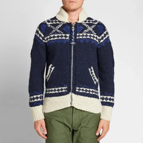 Fair Isle Zipper Cardigan