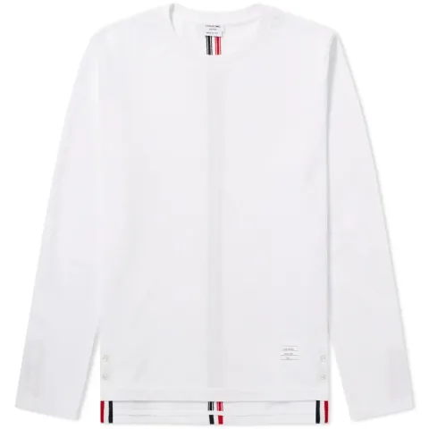Long Sleeve Back Stripe Pique Tee