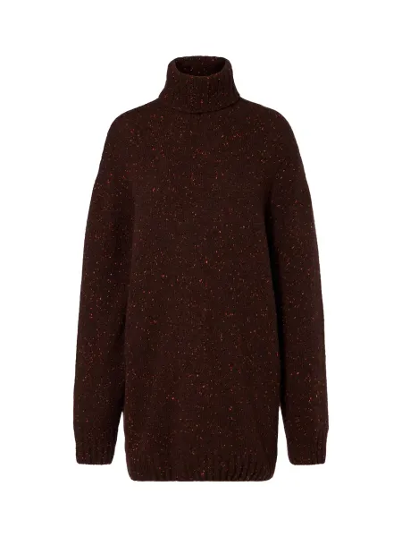 Mirai Turtleneck Sweater Brown Saffron