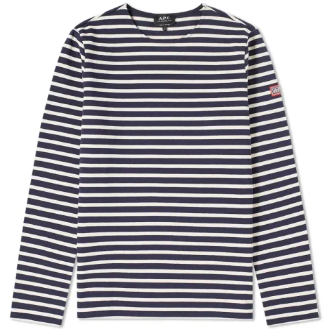 A.P.C. Long Sleeve Matt Marine Tee
