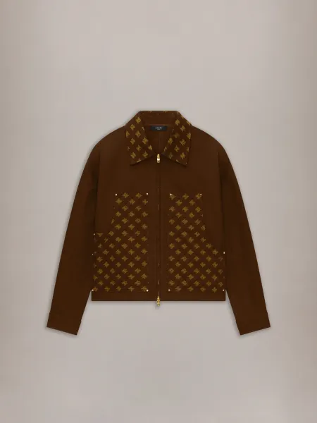 MA QUAD JACQUARD WORK JACKET - Dark Brown