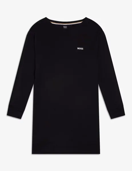 Boss Logo Nightshirt Black