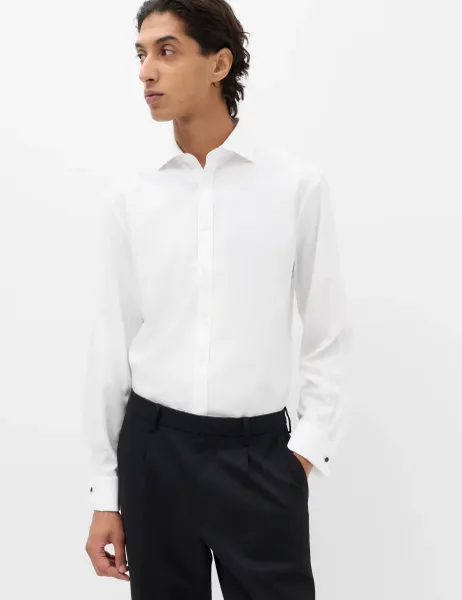 Marks & Spencer Regular Fit Ultimate Non Iron Pure Cotton Shirt White