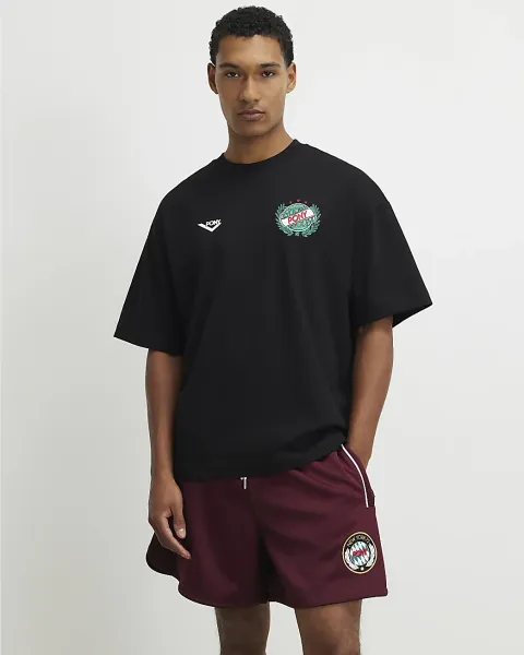 River Island Pony Oversized Circle Crest T-Shirt