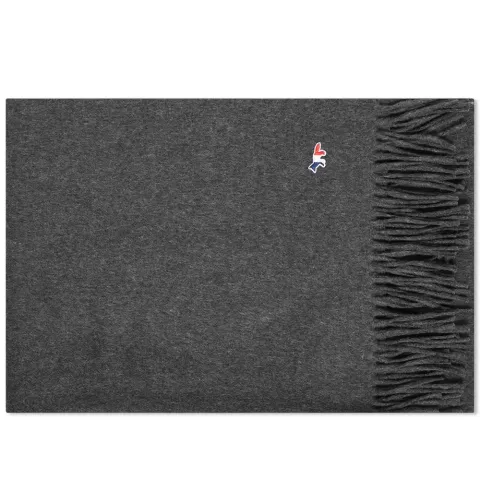 Maison Kitsuné Tricolor Fox Wool Scarf