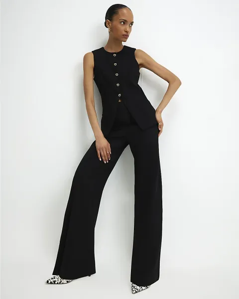River Island Stretch Wide Leg Trousers