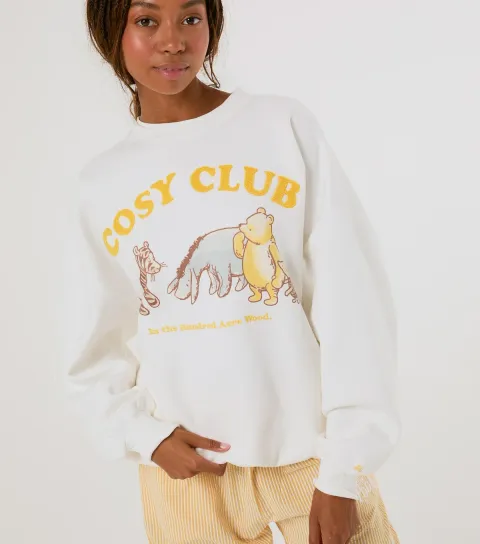 Women's Multicolour Winnie the Pooh Sweatshirt Trouser Set