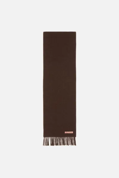 Fringe wool scarf - skinny