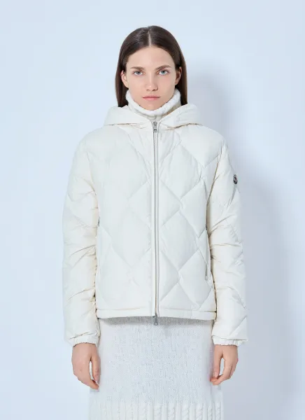 Moncler Arvouin Hooded Diamond-Quilted Short Down Jacket