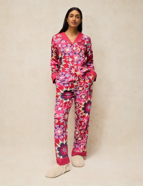 White Stuff Cotton Rich Printed Pyjama Bottoms