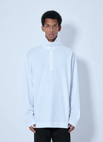 Dries Van Noten Hegon Long Sleeve Polo Shirt