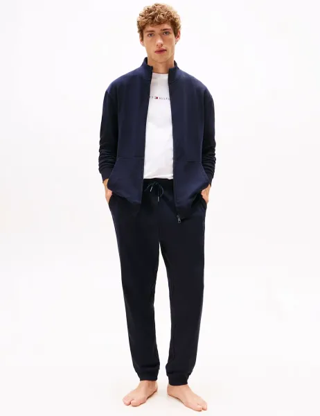 Tommy Hilfiger Cotton Blend Cuffed Loungewear Bottoms Navy