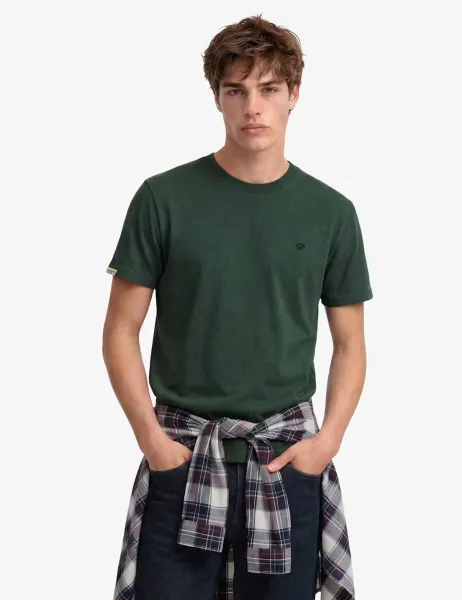 Superdry & Co Pure Cotton Embroidered Logo T-Shirt Dark Green