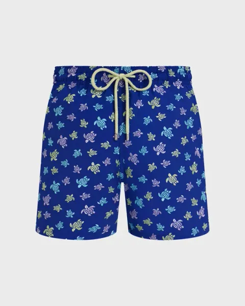 Vilebrequin Men Swim Shorts Embroidered Micro Ronde Des Tortues