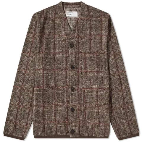 Check Bari Fleece Cardigan