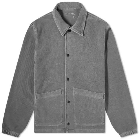 Twill Terry Snap Front Jacket