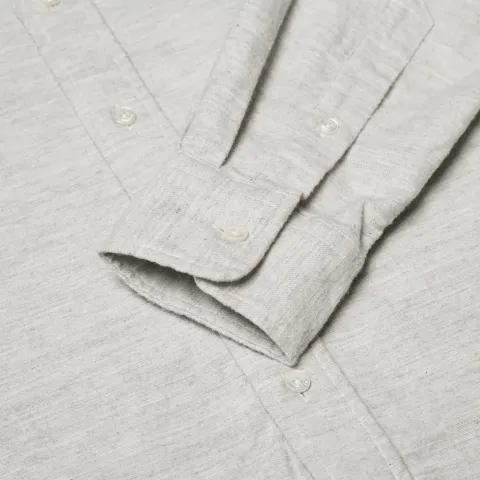 Button Down Solid Flannel Shirt