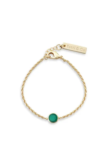 TUTTI Green Onyx May Birthstone Bracelet