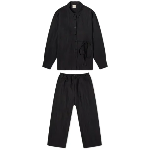 Off Centre Tie Linen Set