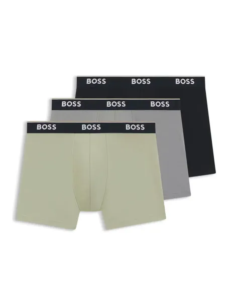 Boss 3 Pack Cotton Rich Boxers Green Mix