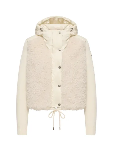 Moncler Women Zip-Up Cardigan White