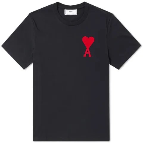 AMI Flocked Heart Logo Tee