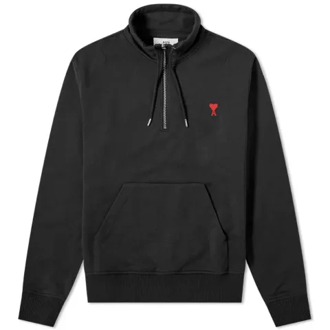 AMI Heart Drawstring Quarter Zip