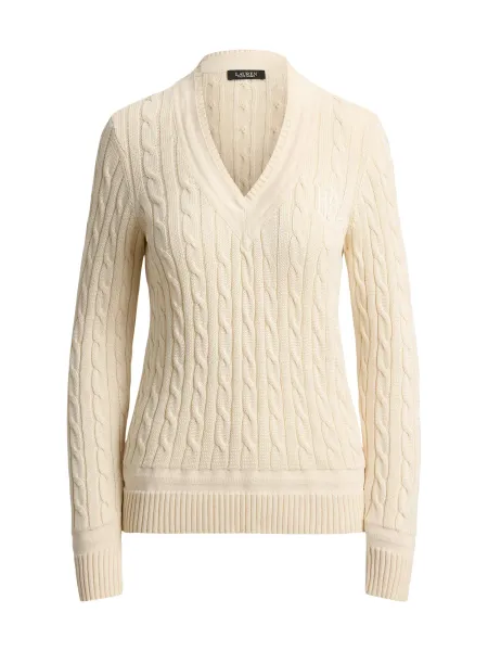 Meren Cable Knit V-Neck Jumper