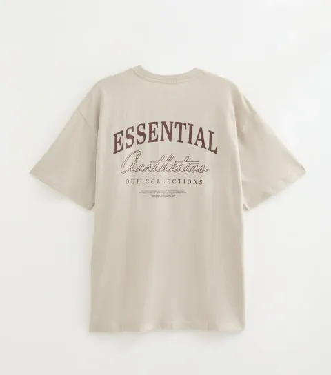Men's Stone Organic Cotton Essential Aesthetics T-Shirt