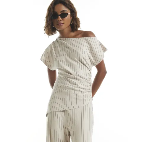 River Island Pinstripe Wide Leg Trousers