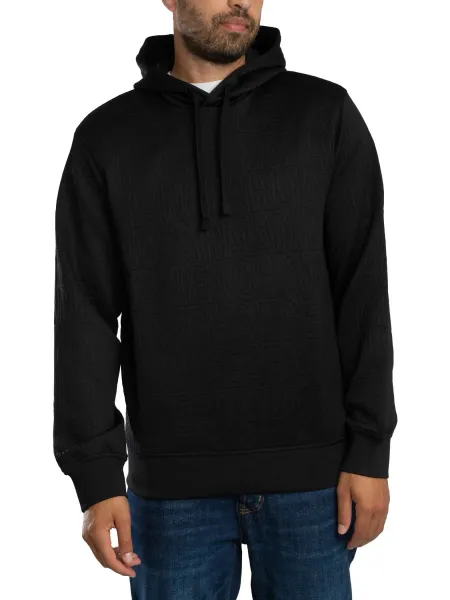Armani Exchange Brand Pattern Pullover Hoodie