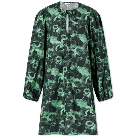 Printed Floral A-Shaped Mini Dress