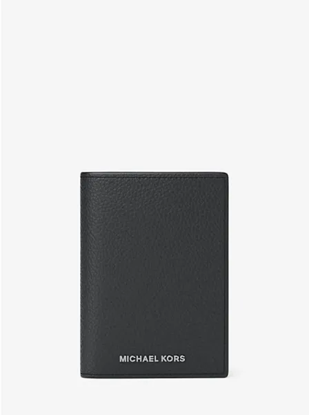 Hudson Pebbled Leather Folio Card Case
