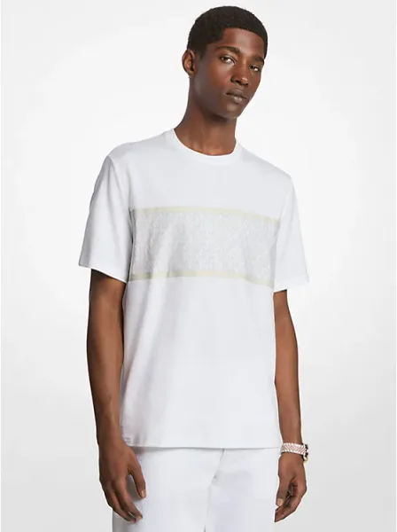 Signature Logo Striped Cotton T-Shirt