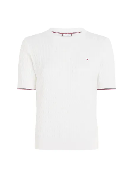 Tommy Hilfiger Cable Knit Short Sleeve Jumper