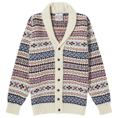 Jamieson's of Shetland Fair Isle Shawl Collar Cardigan