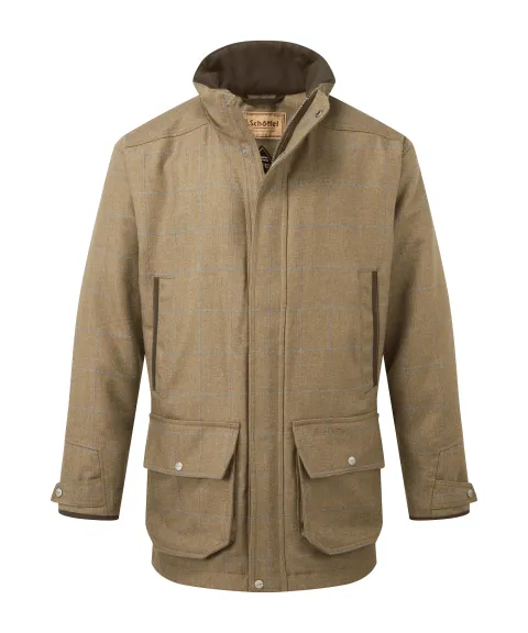 Schöffel Country Ptarmigan Tweed Classic Coat - Corry Tweed