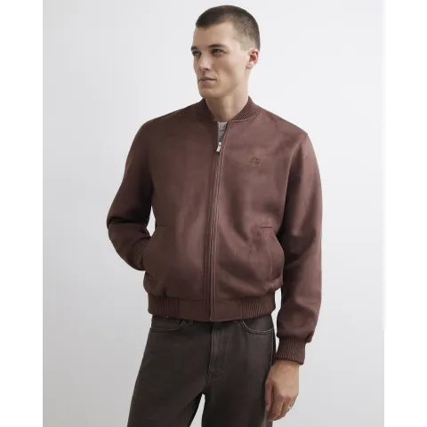 River Island Suede Bomber Jacket